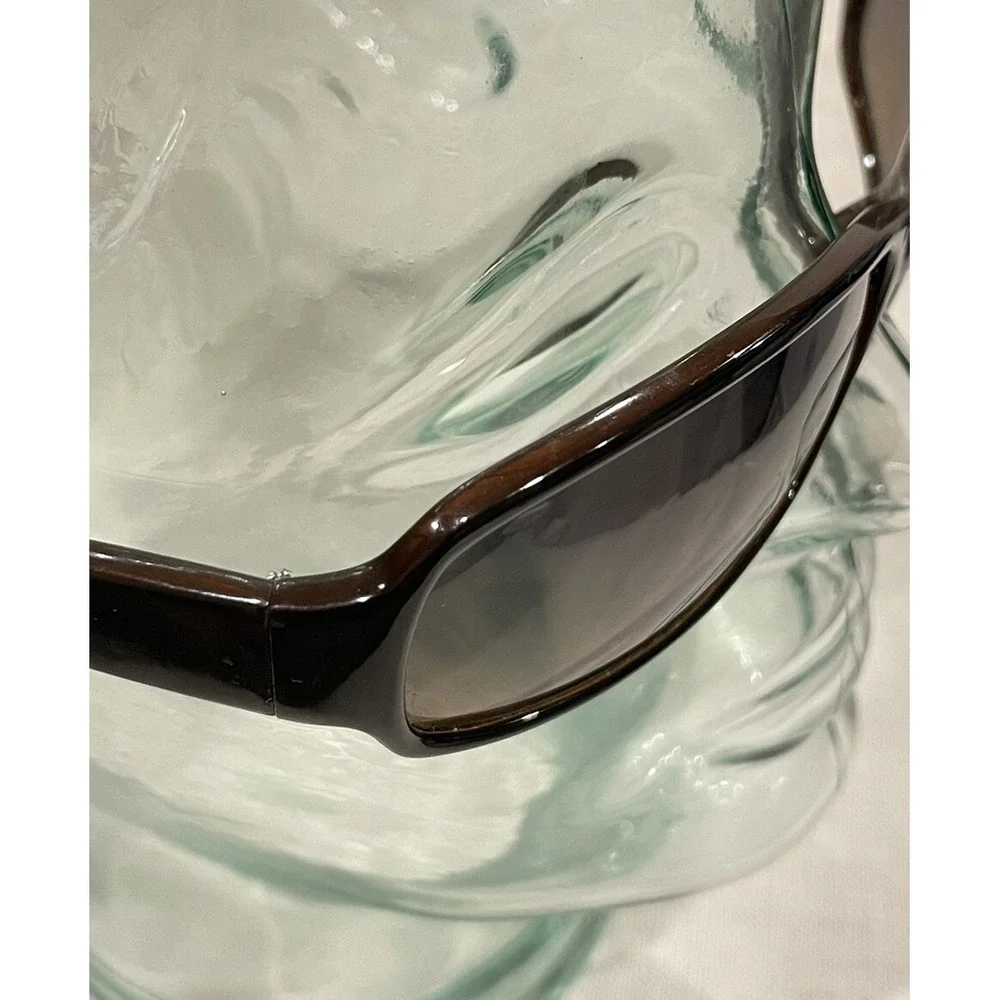 Guess Sunglasses GU‎ 6100 BLKDA-35 Brown Rectangular Frames w/ Blue Brown Lenses